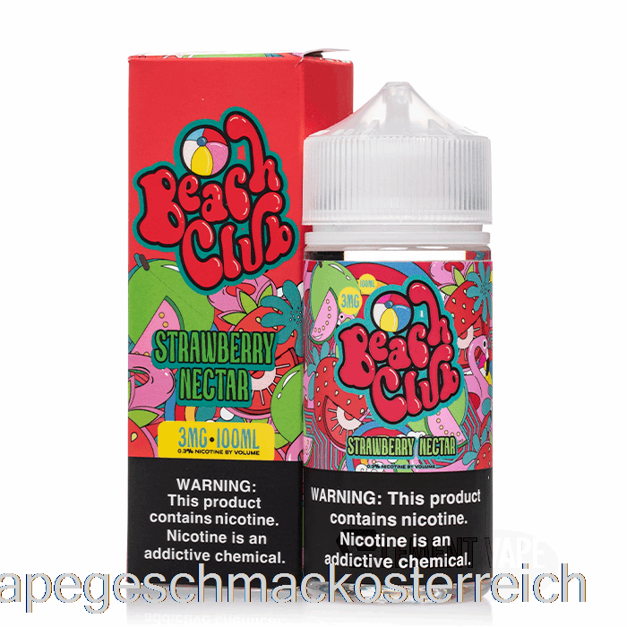 Erdbeernektar - Beach Club - 100ml 3mg Vape-Geschmack